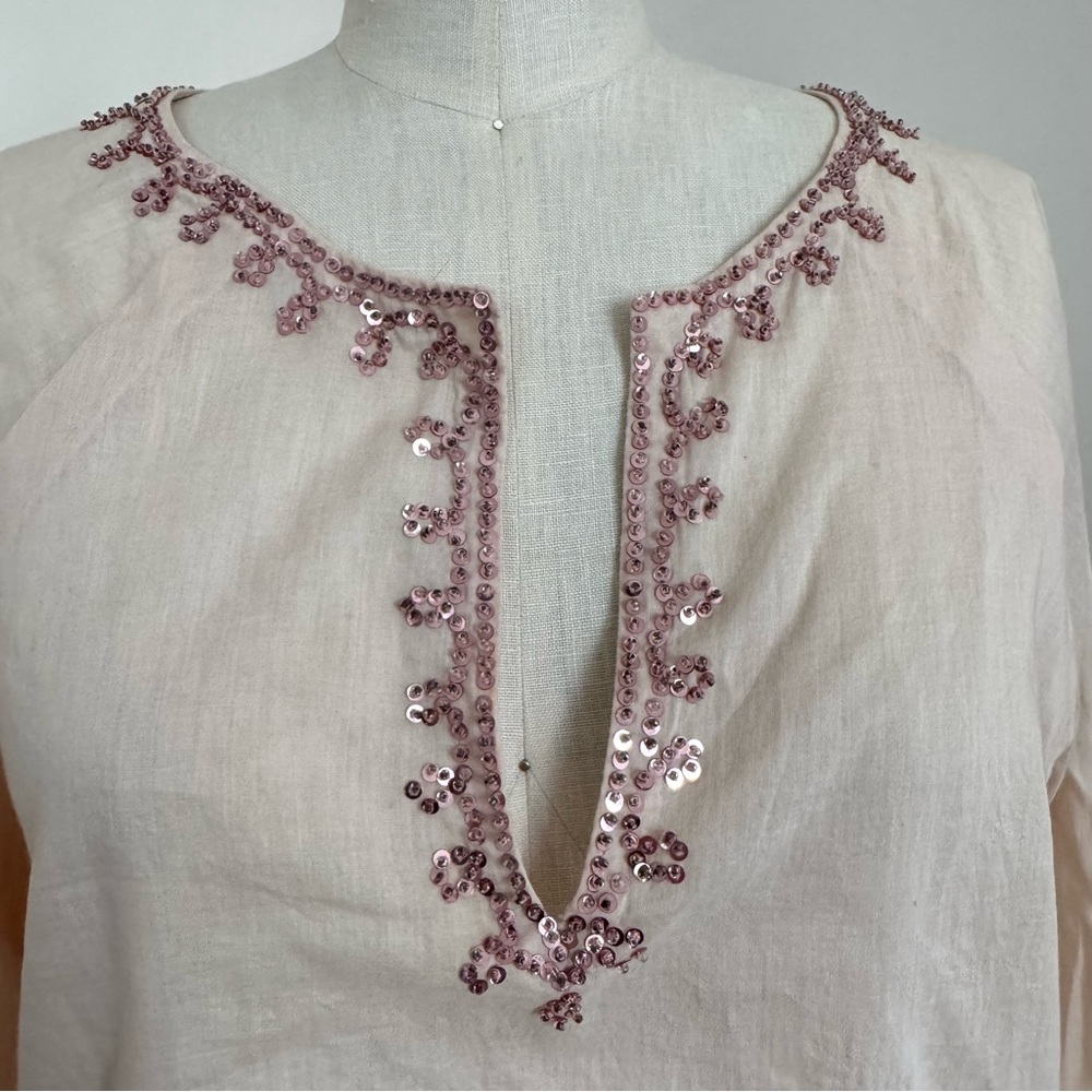 Barney’s Co-Op sequin embellished tunic breezy pink